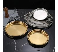 Round Cake Pan Made from 201 Stainless Steel for Oven Baking, Mirror Finished Ensures Easy Food Release, Multiple Size Options from 16CM to 34CM (A24CM)