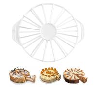 Round Cake S-lice and Pie Slicer Marker | Cake Divider for Cheesecake with 10/12/14/16 Portion Guide, Uniform Slices for Home Bakers and Professional Use