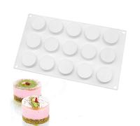 Round Cake Silicone Baking Mold Circular Chocolate Candy Biscuit Ice Cube Making Tool Soap Candle Mould Home Decor (Round H_11.84 X6.84 X0.84 inch)