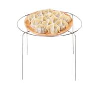 Round Cake - Stainless Steel Trivet Insert, Steamer Stand for Pot | Baking Pastry Dumpling Roasting Cooling Stand, Cooking Food Fryer Kitchen Steamer Rack with Non Slip Feet