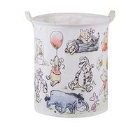 Round Canvas Clothes Basket Laundry Hamper (Rice White)