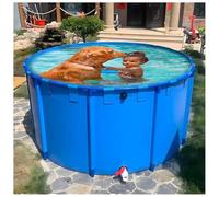Round Canvas Koi Pond & Family Pool, 5900L Versatile Outdoor Fish Farming, Pet Bathing, Kids Wading, Water Irrigation with Complete Accessories