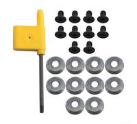 Round Carbide Inserts 16mm for Woodturning Tool Inserts, Indexable Cutting Inserts with 30° Angle and M5 Mounting Screws, Hollowing Tool Inserts, 10-Piece Set