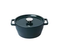 Round Casserole - PYREX - Slow Cook - 24 cm - Cast Iron - Deep Blue