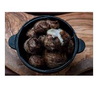 Round Cast Iron Casserole with Double Handle, High Performance Bread Casserole for Kitchen, Durable Cast Iron Kitchen Battery for Roasting, Camp, Toast and Baking at Home