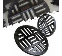 Round Cast Iron Drain Covers for Outdoor Trench Drains 8-28in Black Metal GrateReplacement for Garden and Landscape Drainage Solutions