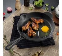 Round Cast Iron Skillet Frying Pan with Handle