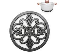 Round Cast Iron Trivet,Table Decorative Pot Holder,Trivet Mats Metal Trivets for Serving Hot Dish,Pot,Kitchen or Dinning Table Decorations