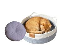Round Cat Bed | Pet Accessories with Mat | Cute Cat Beds and Sleeping Nest for Puppies, for Indoor Dogs, , Small Dog, All Seasons, Bedroom, Living Room, Dorm