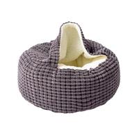Round Cat Bed Round Hooded Plush Warm Cave | Indoor Warm Sleeping Nest for Dogs, Cats, Bunnies, Small Animals, Winter, Christmas, Bedroom, Living Room, Balcony