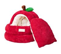 Round Cat Cave Warm Sleeping Tent 60cm Non-Slip Pet Bed Indoor Comfort Soft Fabric Pet House Closed Rest Nest Covered Lounger for Use on the