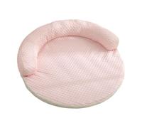 Round Cat Cooling Mat Bed With Bolster, Washable Summer Pet Pad