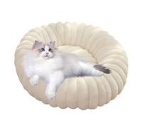 Round Cat Dog Bed - Nest Soothing Plush Nest, Washable Soft Cushion | Comfortable Padding with Fuzzy Lining, Comfort Non Slip for Indoor Use Small Pet Crate