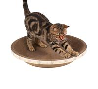 Round Cat Scratcher Bed - Paper Claw Grinding Couch Toy, Interactive Corrugated Lounge, Compact Durable Design | Entertaining Scratching Pad For Cats Kittens Apartment Bedroom Balcony Study Room Play