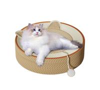 Round Cat Scratcher, Cat Scratcher Board, Abrasion Resistant Large Space Cat Scratch Bed for Large and Medium Cats, Cat Scratch Board keeps it stable during intense play and peaceful rest, preventing