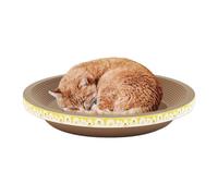 Round Cat Scratcher - Pad Bowl Cat Cardboard Bed Mat - Scratch-Resistant Living Room Sofa, Furniture Protector, Training Toy for Cats, Kittens, Comfortable Scratching Nest
