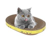 Round Cat Scratching Post - Concave Recycled Cardboard, Shaped Scraper | Interactive Sharpener for Kittens Claws, Heavy Duty Grinder Pad, Area Gi