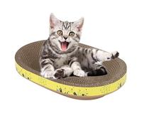 Round Cat Scratching Post - Concave Recycled Cardboard, Shaped Scraper | Interactive Sharpener for Kittens Claws, Heavy Duty Grinder Pad, Area Gi