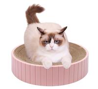 Round Cat Scratching Post - Reversible Wavy Anti-Scratch Mat, Circular Bed, Durable and Eco-Friendly Design with Long Lasting | Ideal for Protecting Pet Furniture