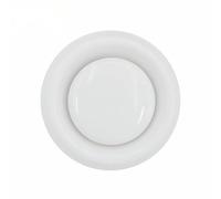 Round Ceiling Air Vent, Adjustable White Exhaust Air Valve Grill Vent Cover Diffuser for Indoor Kitchen Bathroom, 100mm / 4 inch Dia