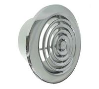 Round Ceiling Diffuser Vent Grille - Polished Chrome Effect Fan Grill 4" 100mm