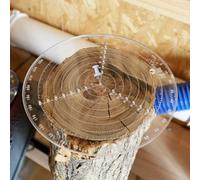 Round Center Finder, 200mm Acrylic Center Finder Tool with Good Light Transmission and High Definition, Woodworking Compass for Lathe and Wood