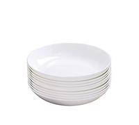 Round Ceramic Dinner Plate Set, Microwave Dishwasher Safe Dinnerware, 7 Inch Salad Dessert Plates, Porcelain Durable Dinner Plates, Multi-sized White Dinnerware Set