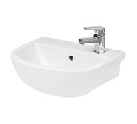 Round Ceramics Semi Recessed 1 Tap Hole Basin (Tap Not Included), 400mm - Balterley