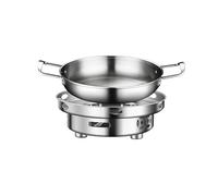 Round Chafing Dishes for Buffet Set Chafers for Catering with Lidless/Lids Serving Food Warmer Chafers Servers Sets Chafing Dish