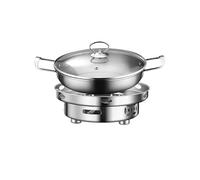 Round Chafing Dishes for Buffet Set Chafers for Catering with Lidless/Lids Serving Food Warmer Chafers Servers Sets Chafing Dish