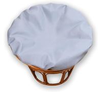 Round Chair Cushion Cover - Waterproof & Slip-Resistant Round Cushion Protector with Zipper and Tie Straps, Fits Saucer, Moon & Egg Chairs, Indoor & Outdoor Use(Grigio,35in)