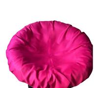 Round Chair Cushion Cover - Waterproof & Slip-Resistant Round Cushion Protector with Zipper and Tie Straps, Fits Saucer, Moon & Egg Chairs, Indoor & Outdoor Use(Rosa,55in)