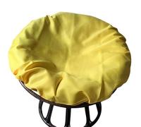 Round Chair Cushion Cover - Waterproof & Slip-Resistant Round Cushion Protector with Zipper and Tie Straps, Fits Saucer, Moon & Egg Chairs, Indoor & Outdoor Use(Giallo,63in)