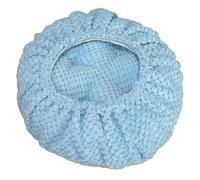 Round Chair Cushion Non Slip Chair Pads 6cm Thick Round Stool Seat Cushions Solid Color Futon Pillow Floor Meditation Pad (Light Blue, Diameter:25cm(10inch))