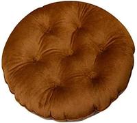 Round Chair Cushions, 18 Inches Tufted Memory Foam Soft Cushion, Non-slip Suitable For Kitchen Office Outdoor Indoor,Brown,One Size