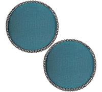 Round Chair Cushions, Breathable Cotton and Linen Non-slip Belt Straps, Suitable For Indoor Kitchen Restaurants,Brilliant Blue,33cm (pack Of 2)