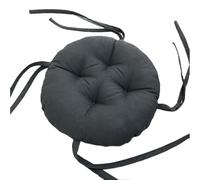 Round Chair Cushions Diameter 25/30/35/40/45/50cm Comfy Elastic Seat Cushion For Barstool Room Office Chairs Bistro Stool Cushion With Ties(Gray,35cm)