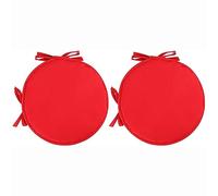 Round Chair Cushions Set of 2/4/6 with Seat Ties, 38cm Soft Decorative Pads for Indoor Outdoor Home Office Patio and Garden Furniture Comfort and Style