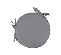 Round Chair Cushions Set of 2 Stool Memory Foam Seat Cushion with Ties Non Slip Chair Pads for Kitchen Bar Bistro Dining Room Office Indoor 15 Inch Grey
