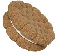 Round Chair Cushions, Soft Tufted Memory Foam Velvet Seat Cushion For Kitchen Dining Office Chair,Light Brown,19 Inch
