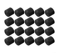 Round Chair Ferrules, 20 Pack Black PVC Floor Protectors Anti-Scratch Noise Reducing Furniture Feet Covers Rubber Chair Ferrules(22mm)