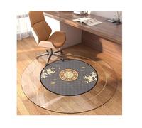 Round Chair Mat for Hardwood Floors 1.6mm Thick NonSlip Protector for Office Home Kitchen Living Room Black 47.5in DiameterFloor Saver