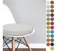 Round Chair Pad 30x30x3 CM Bistro Circular Chair Cushion Garden Kitchen Dining Chair Seat Cushion Memory Foam Chair Seat Pad,Color#4 Light gray