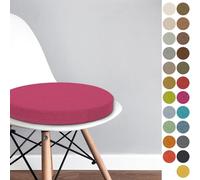 Round Chair Pad 50x50x3 CM Bistro Circular Chair Cushion Garden Kitchen Dining Chair Seat Cushion Memory Foam Chair Seat Pad,Color#23 rose purple