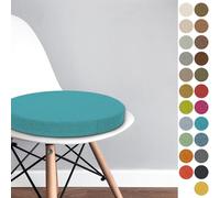 Round Chair Pad 50x50x3 CM Bistro Circular Chair Cushion Garden Kitchen Dining Chair Seat Cushion Memory Foam Chair Seat Pad,Color#24 lake blue