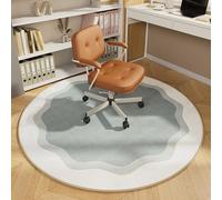 Round Chair Underlay Office Chair Mat Desk Floor Mat | 100x100cm,Computer Desk Rug, Gaming Mat, Floor Protector Mat, for Home Office, for Hardwood Floor