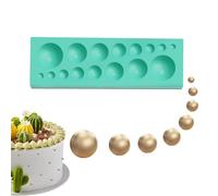 Round Chocolate Moulds, Silicone Ball Mould, 2 x Semi Sphere Moulds, Reusable Bakeware Tool, Sugar Making, Bubble Cake Decoration for Home Bakery