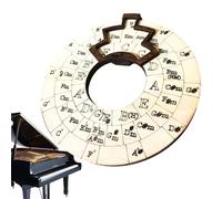 Round Chord Wheel - Wood Chord Tools Round Wheel, Chord Chart Musical Chord | Song Writing And Music Exploration Fast Track Guide, Piano Musical Chord Wheel For Musical Instruments