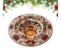 Round Christmas Rug Decorative Indoor Rug with Optical Illusion | Decorative carpet for the home, home, apartment, living room, bedroom, children's room, door