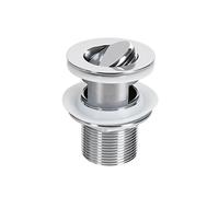 Round Chrome Flip Top Slotted Bathroom Sink Waste Luxury Bathroom Click Clack Plug TW08